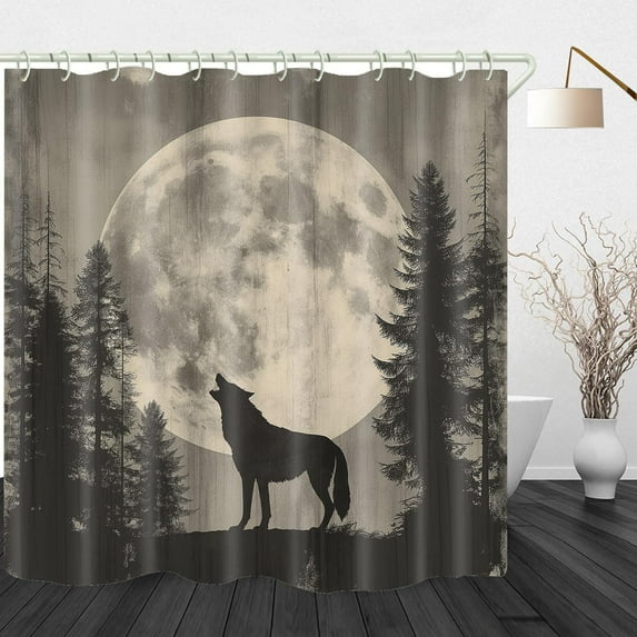 4 Pcs Navy Blue Floral Shower Curtain Set Bathroom Sets with Waterproof Fabric Shower Curtain and Non-Slip Rugs Toilet Lid Cover Bath Mat Decor with Hooks(72x72 Inch)