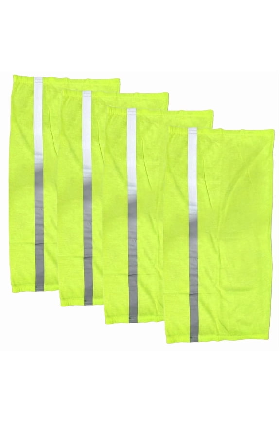 4-Pack Reflective Neck Gaiter, Multi-Use UV Sun Dust Wind Bandana(Yellow)