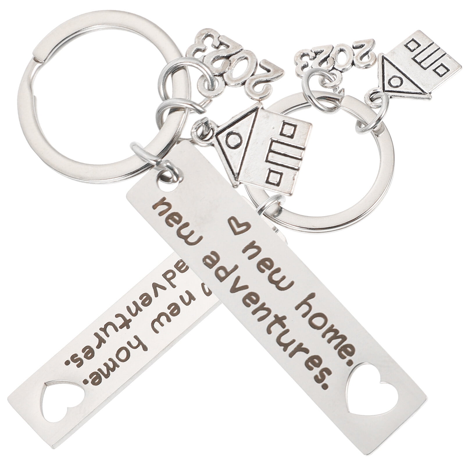 4 Pcs New Home Housewarming Gifts Home 2023 Keychains New Home Keyrings