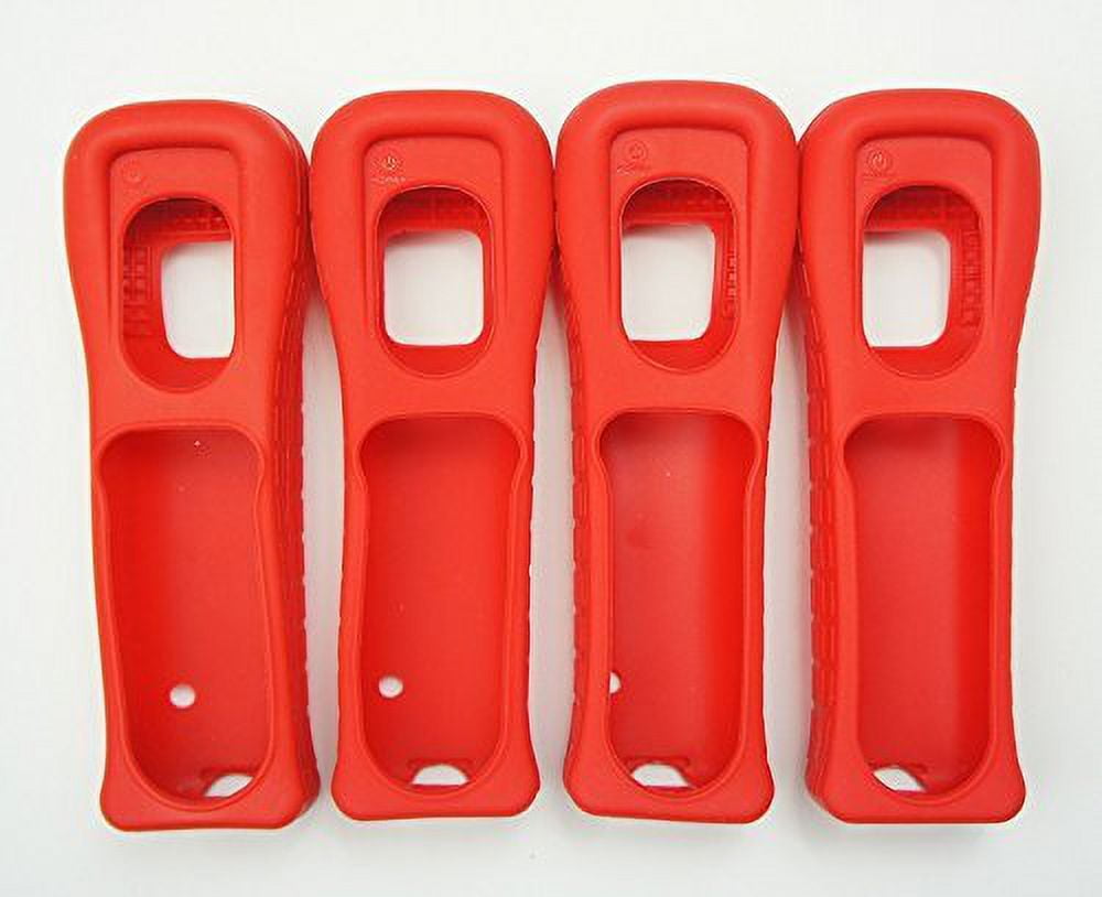 4 Pcs Nintendo Wii/WiiU Remote Cover Jacket Skin RED