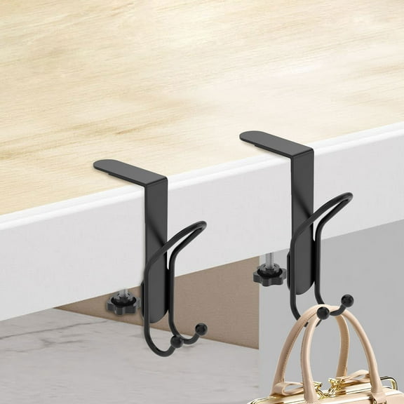 4 Pcs No Drill Mantle Garland Hanger Backpack Hook 2 in 1 Creative Stocking and Garland Hanger for Home Office Cafe Party Holiday Decoration