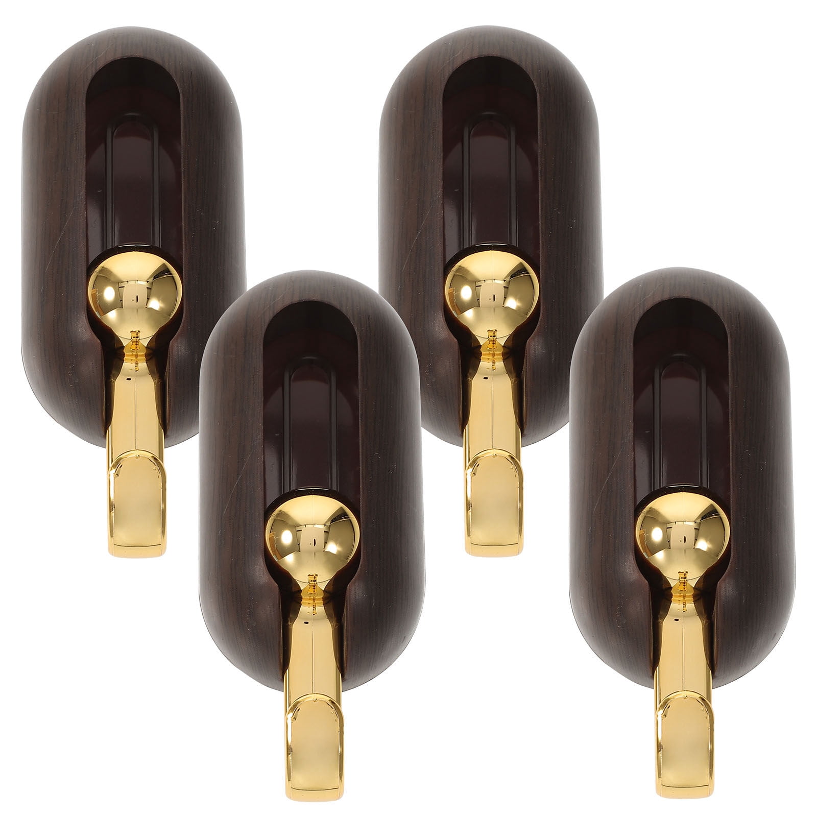 4 Pcs Strong Sticky Clock Hooks - No Drilling Double Prong Wall Hooks For Bathroom, Kitchen, Living Room