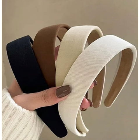 4 Pcs Non Slip Headbands for Women, 1 Inch Wide Trendy Elastic Hair Bands for Girls, Cute Fall Headbands Fashion Hair Accessories