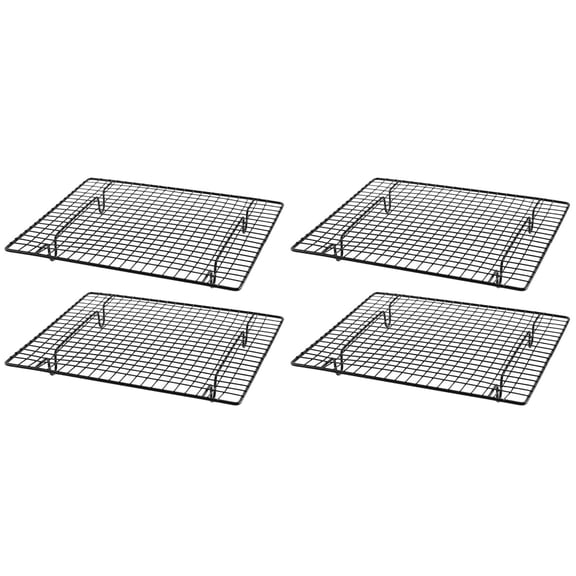 4 Pcs Nonstick Cooling Rack Bread Cake Drying Rack Cookies Cooling Rack (Black)