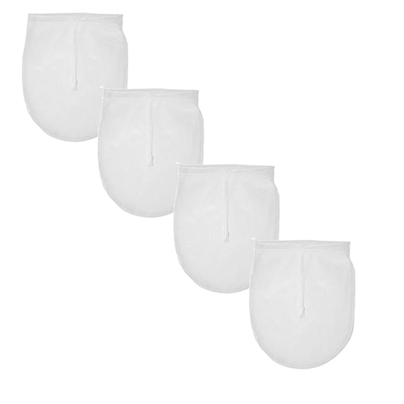 4 Pcs Nut Milk Bag 12"x10" Juicer Bag Reusable Cheesecloth Bag for Straining Almond Soy Milk Greek Yogurt Strainer Milk Nut Bag for Cold Brew Coffee Tea Beer Juice Fine Nylon Mesh Cheese ClothWhite