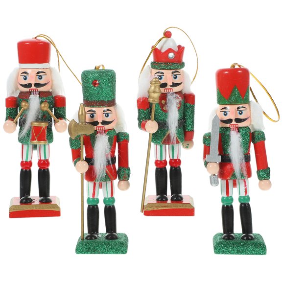 4 Pcs Nutcracker Pendant Christmas Party Decoration Gifts in Time for Christmas Child