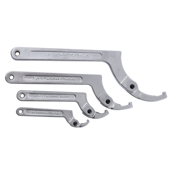 4 Pcs Nuts Spanner Wrench Set Adjustable C Pin Spanner Hook Wrench Tool Kit