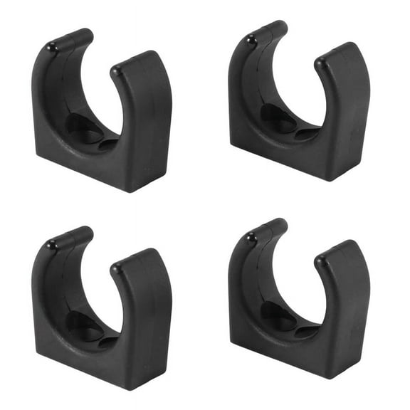 4 Pcs Nylon Ladder Clip Boat Hook Clip for Size 1-1/4Inch Diameter per Set UV Marine Accessories Yacht Boat,Black,4 x Marine hook clamp,Black