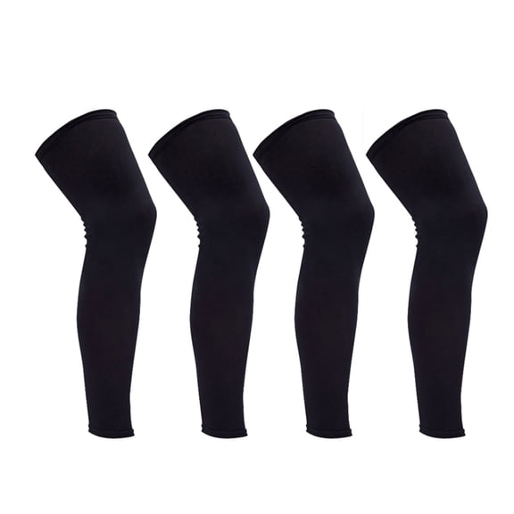 4 Pcs Nylon Spandex Leg Sleeve Compression, M Size, For Calf Support In Sports And Daily Use