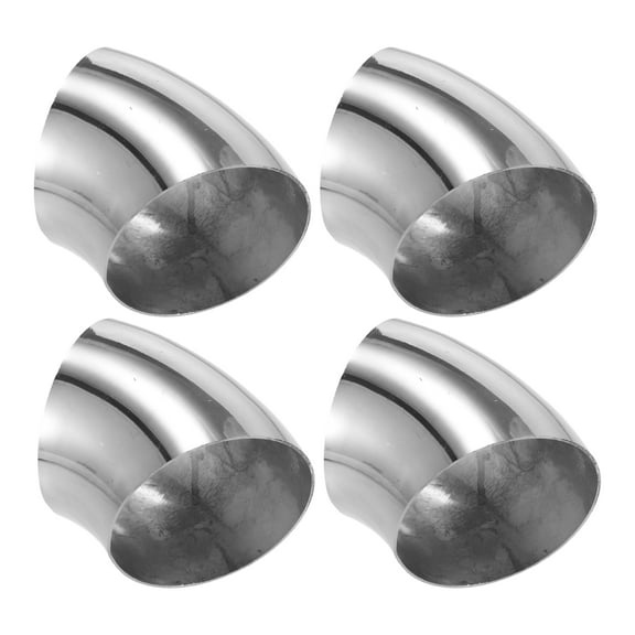 4 Pcs OD 3.5 Inch 45 Degree SS304 Stainless Steel Exhaust Elbow Pipe for Car Modified Exhaust System