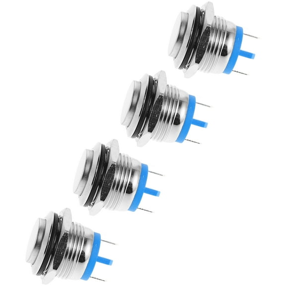 4 Pcs Office Door Bell Connectors Antiqued Keychain Clasp Doorbell Wireless Silver