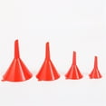 thumbnail image 1 of 4 Pcs Oil Funnel Set – Plastic Funnels for Automotive Use – Funnels for Kitchen Use Filling Bottles and containers – Funnel for Water Bottles, Gas, Car Oil, Lubricants and Fluids, Red, 1 of 4