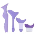 thumbnail image 1 of 4 Pcs All In One Eyeliner Stencils Wing Tips + Eyeshadow and Eyeliner Stencils Pad + Silicone eyeshadow baffle, Defined Eyeliner Eyelash Guide Tool for Beginners and Makeup Masters - Purple, 1 of 9