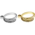 thumbnail image 1 of 4 Pcs Open Crochet Ring Silver Band Ring Yarn Finger Holder Crochet Loop Rings Jewelry To Open, 1 of 5