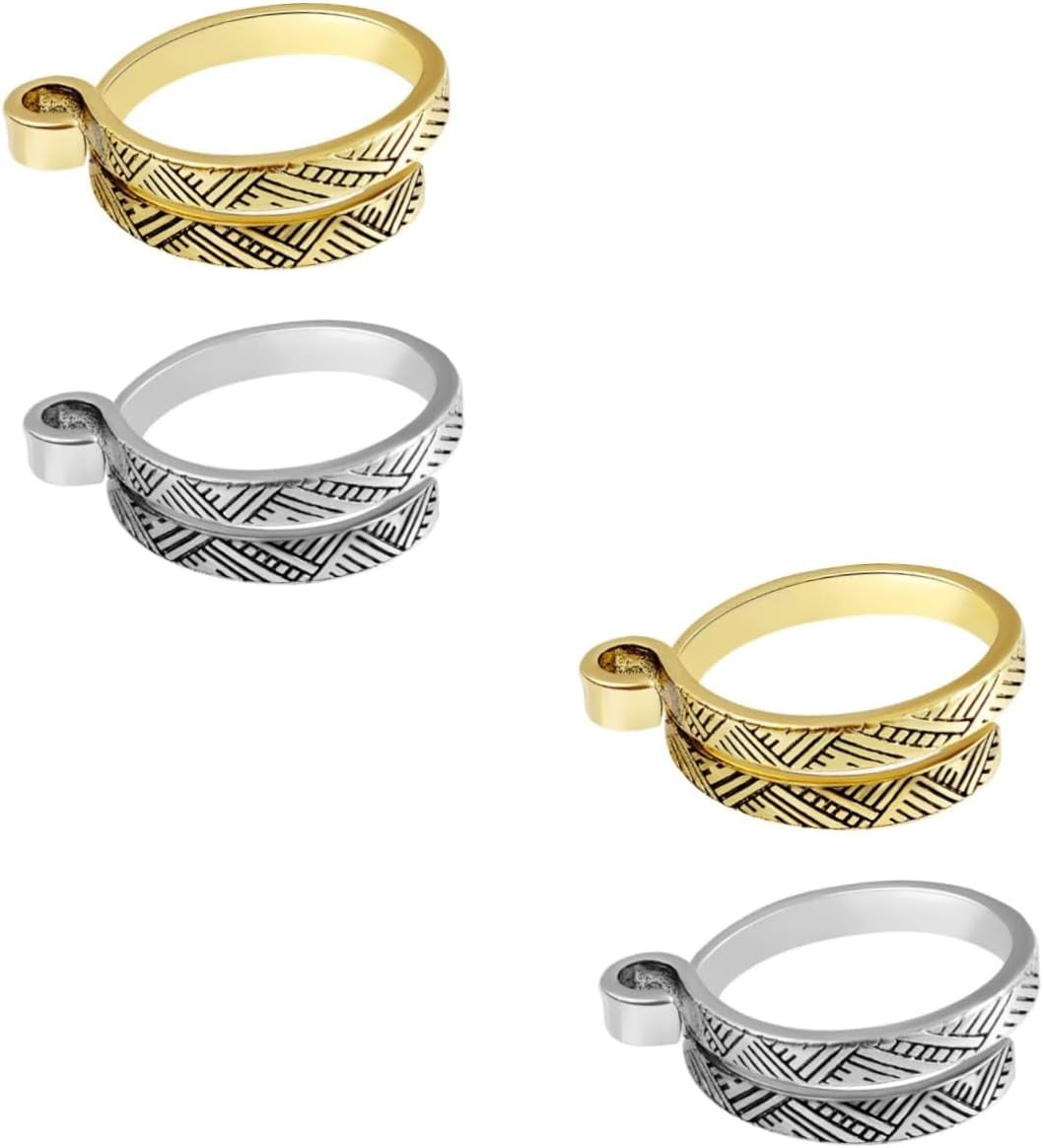 4 Pcs Open Crochet Ring braiding tools adjustable yarn rings Crochet ...