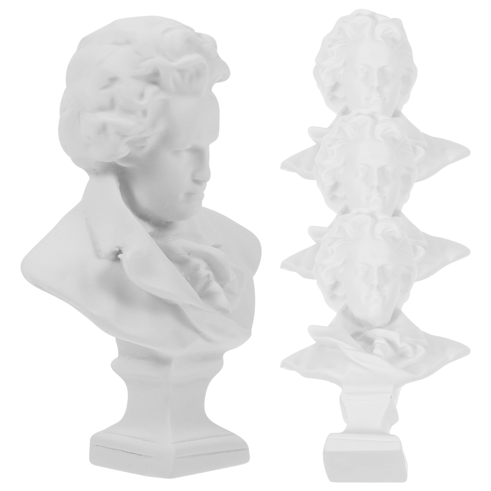 4 Pcs Ornaments Home Decor Musician Bust Sculpture Bedrooms Decor Roman