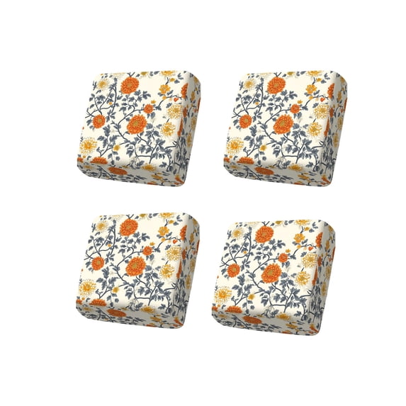 4 Pcs Outdoor Couch Covers, Patio Sofa Cushion Covers-Stretch Print Slipcovers,Washable Sofa Chair Seat Cushions Slipcovers for Indoor & Outdoor Furniture