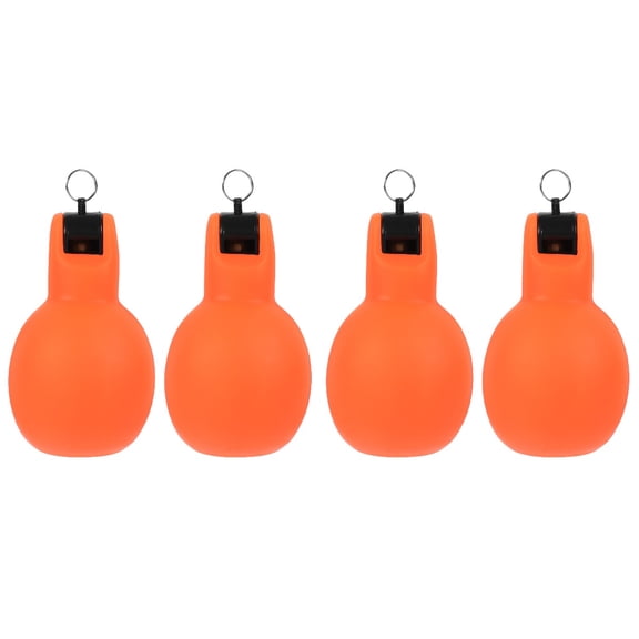 4 Pcs Outdoor Whistle Handheld Squeeze Whistle Sports Whistle Small Squeeze Whistle Survival Whistle Travel