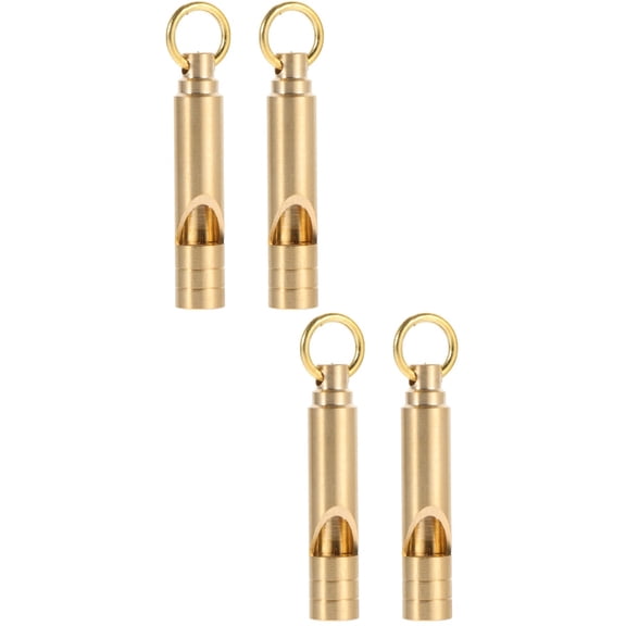 4 Pcs Outdoor Whistle for Seeking to Survive Brass Whistle Emergency Whistle