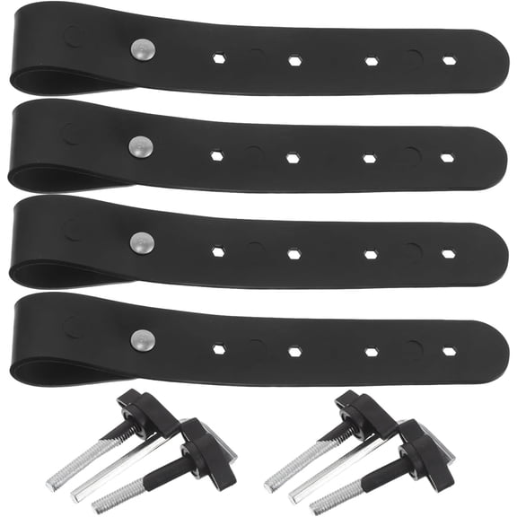 4 Pcs PU Leather Lock Straps for Piano Stand, Adjustable Fixing Belt for Electronic Keyboards, Secure for Concerts