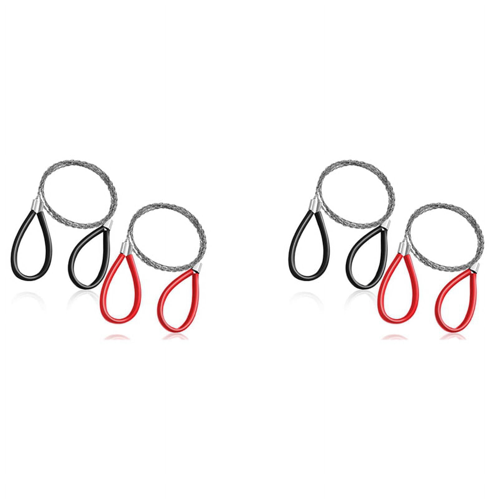 4 Pcs PVC Pipe Cable Saw Stainless Steel Wire Saw Hand Pocket String Rope Saw Emergency Survival