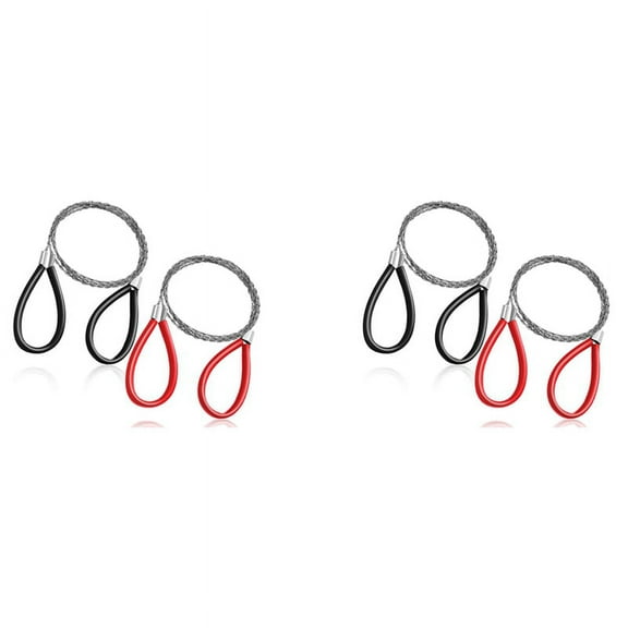 4 Pcs PVC Pipe Cable Saw Stainless Steel Wire Saw Hand Pocket String Rope Saw Emergency Survival Wire Saw Cutting Tool
