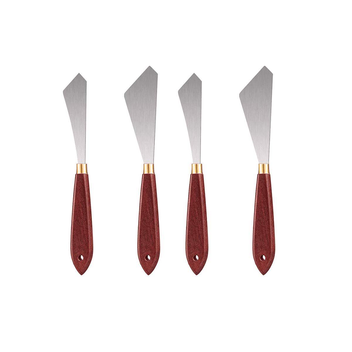 4 Pcs Painting Scraper Knife Stainless Steel Painting Mixing Scrapers Palette Painting Knife for