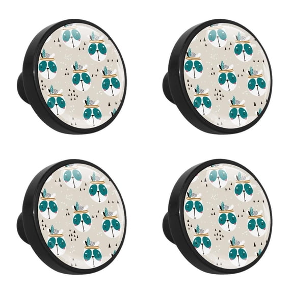 4 Pcs Panda Knobs for Kitchen Cabinet Cupboard Dresser Bookcase Drawer Pulls Handles Round Home Decor