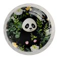 thumbnail image 1 of 4 Pcs Panda Knobs for Kitchen Cabinet Cupboard Dresser Bookcase Drawer Pulls Handles Round Home Decor, 1 of 8