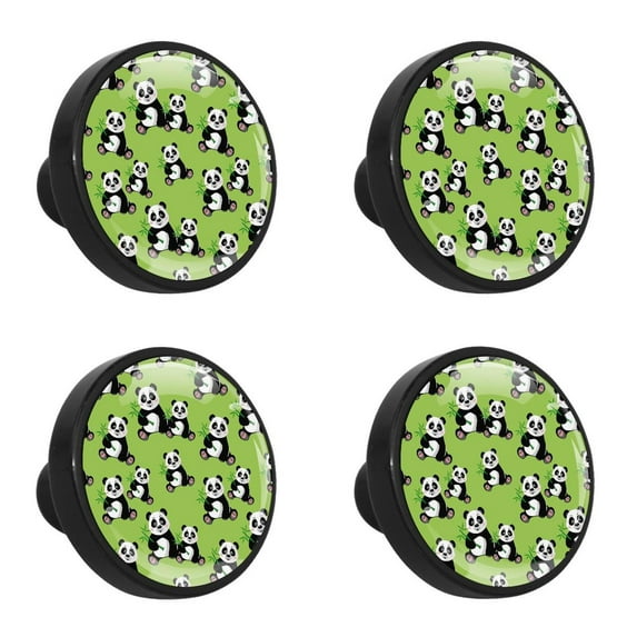 4 Pcs Panda Knobs for Kitchen Cabinet Cupboard Dresser Bookcase Drawer Pulls Handles Round Home Decor