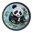 thumbnail image 1 of 4 Pcs Panda Knobs for Kitchen Cabinet Cupboard Dresser Bookcase Drawer Pulls Handles Round Home Decor, 1 of 8