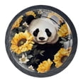 thumbnail image 1 of 4 Pcs Panda Sunflower Knobs for Kitchen Cabinet Cupboard Dresser Bookcase Drawer Pulls Handles Round Home Decor, 1 of 8