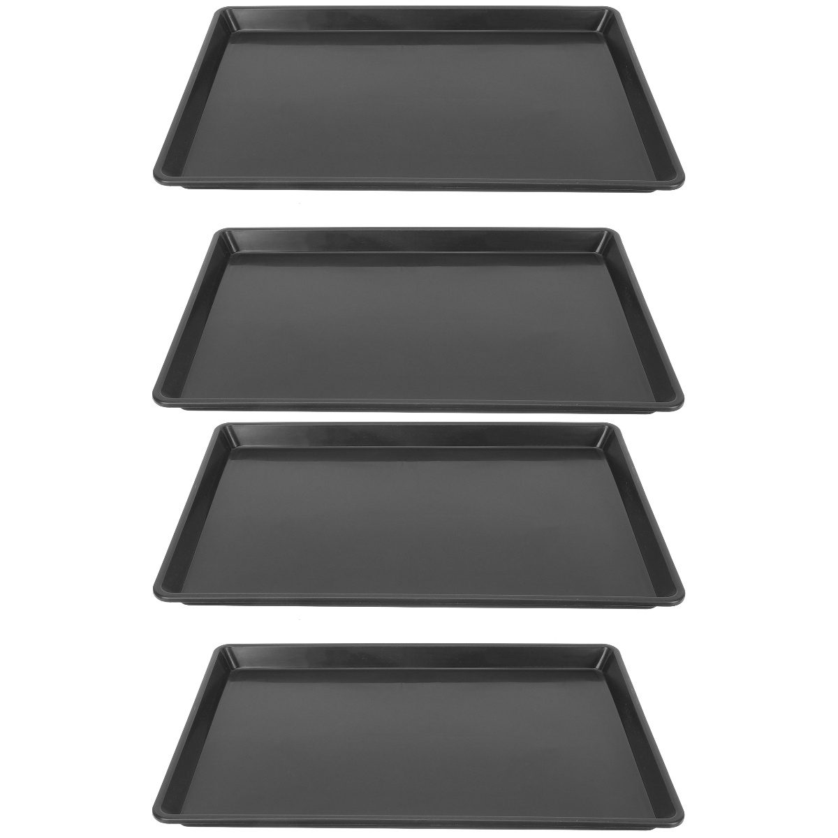 4 Pcs Pans Plastic Tray for Dog Crate Bunny Cage Bottom Tray Kennel