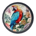 thumbnail image 1 of 4 Pcs Parrot Knobs for Kitchen Cabinet Cupboard Dresser Bookcase Drawer Pulls Handles Round Home Decor, 1 of 8
