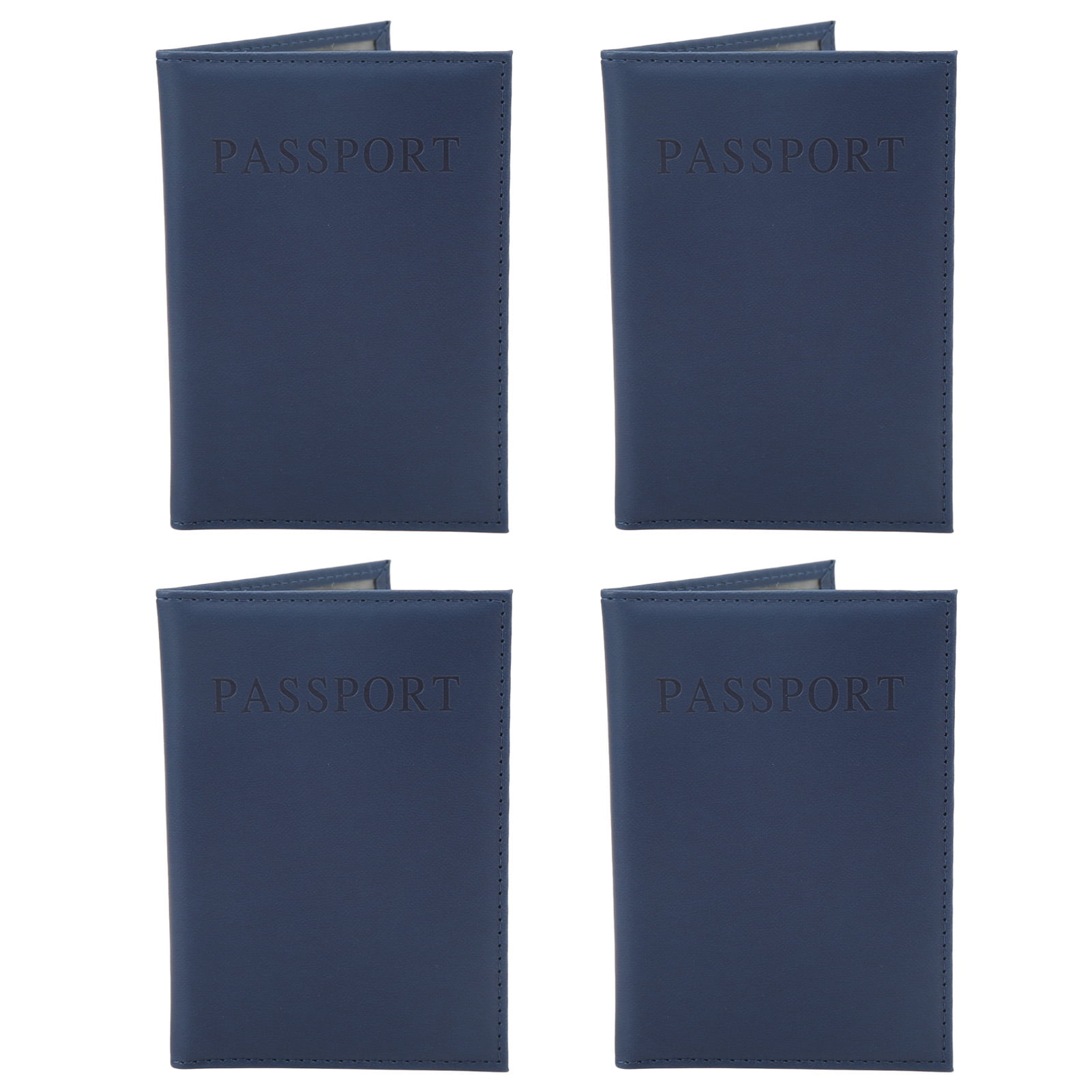 4 Pcs Passport Holder Soft Waterproof PU Leather Travel Passport Holder