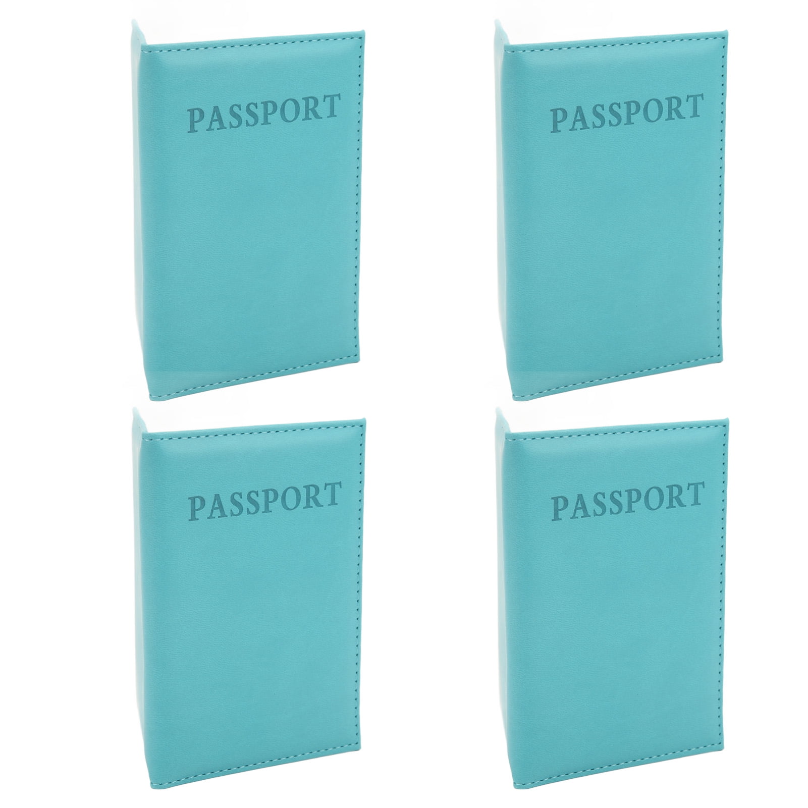 4 Pcs Passport Holder Soft Waterproof PU Leather Travel Passport Holder