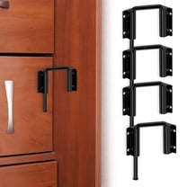 TMWEFUSC 2026 New Upgraded Sliding Door Loop Lock 90/180 Degree Multi-Angle Aluminum Alloy Gate Latches for Barn Door Closet Fence Window Patio - Security U-Bolt Latch Locks (4 Inch Black-4PCS)