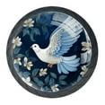 thumbnail image 1 of 4 Pcs Peace Dove Knobs for Kitchen Cabinet Cupboard Dresser Bookcase Drawer Pulls Handles Round Home Decor, 1 of 8
