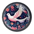 thumbnail image 1 of 4 Pcs Peace Dove Knobs for Kitchen Cabinet Cupboard Dresser Bookcase Drawer Pulls Handles Round Home Decor, 1 of 8