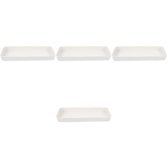 4-Pack White Pegboard Storage Bins Hanging Parts Organizer Containers for Tools and Small Items
