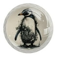 thumbnail image 1 of 4 Pcs Penguin Knobs for Kitchen Cabinet Cupboard Dresser Bookcase Drawer Pulls Handles Round Home Decor, 1 of 8
