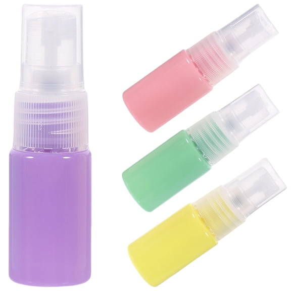 TABLZONE 4-Pack Small Plastic Perfume Spray Bottles in Assorted Colors for Travel, Hair Styling, Fragrance, and Essential Oils