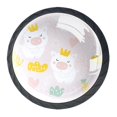 thumbnail image 1 of 4 Pcs Pigs Yellow Crown Knobs for Kitchen Cabinet Cupboard Dresser Bookcase Drawer Pulls Handles Round Home Decor, 1 of 8