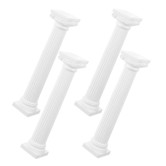 4 Pcs Pillars Decorations Decorative Roman Column Columns Statue White