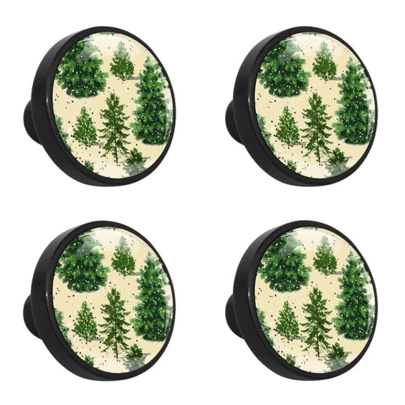 4 Pcs Pine Knobs for Kitchen Cabinet Cupboard Dresser Bookcase Drawer Pulls Handles Round Home Decor