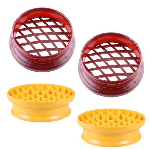 HEMOTON Set of 4 Pineapple Cake and Muffin Baking Molds in Assorted Colors Non-Stick Bakeware for Home and Bakery Use