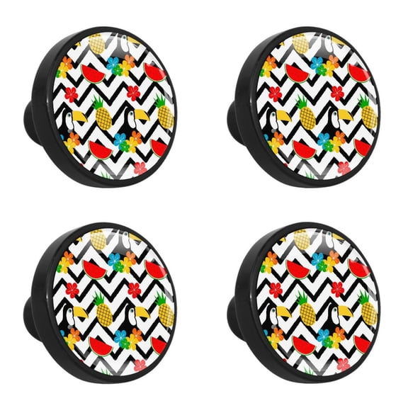 4 Pcs Pineapple Knobs for Kitchen Cabinet Cupboard Dresser Bookcase Drawer Pulls Handles Round Home Decor