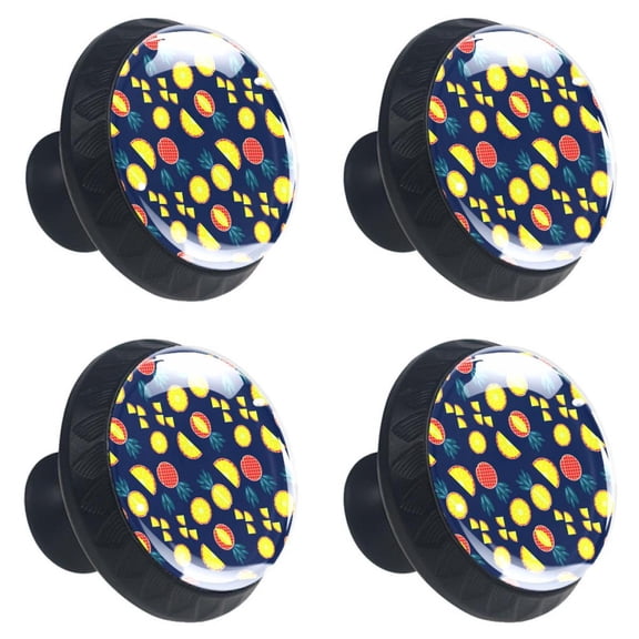 4 Pcs Pineapple Knobs for Kitchen Cabinet Cupboard Dresser Bookcase Drawer Pulls Handles Round Home Decor