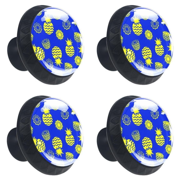 4 Pcs Pineapple Knobs for Kitchen Cabinet Cupboard Dresser Bookcase Drawer Pulls Handles Round Home Decor