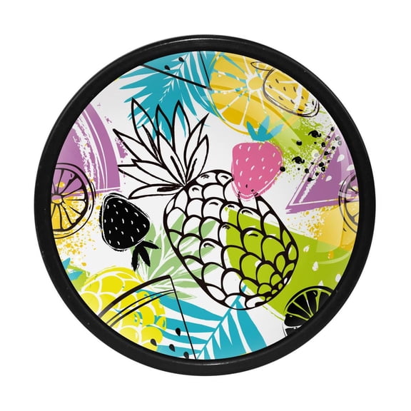 4 Pcs Pineapple Knobs for Kitchen Cabinet Cupboard Dresser Bookcase Drawer Pulls Handles Round Home Decor
